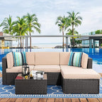 Pyonic Pack of 2 Outdoor Waterproof Throw Pillow Covers Light Blue Pillow Covers Decorative Square Cushion Cases for Patio Furniture Tent Garden Couch,18x18 Inches,Color Stripe