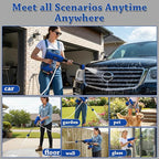 Power Washer,1200 PSI Cordless Pressure Washer with 2×21V Battery&6-in-1 Multi-Function Nozzle,Portable Pressure Washer Suitable for Cleaning Vehicles, patios, Glass, Floors, and Watering Plants