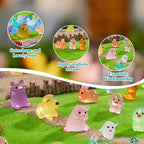 72 Styles Mini Resin Animals 72pcs Variety Tiny Animals Figures Miniature Little Small Figurines Bulk for Micro Fairy Garden Landscape Accessories Hide Decor Aquarium