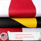 Maryland States Flag 2x3 Outdoor Made in USA - Double Sided Heavy Duty Vivid Color Maryland MD Flags with 2 Brass Grommet