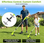 Aokia String Trimmer: Cordless Weed Wacker with 40V 2.0Ah Battery - Lightweight Electric Lawn Edger - 2 in 1 Trimmer & Edger Lawn Tool Grass Cutter with 2 Plastic Blades for Garden, Yard