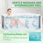 Inflatable Hot Tub, 4-6 Person Polygon Portable Blow Up Hot Tub, Leak-Proof PVC Outdoor Spa with 130 Strong Air Jets, Heater Pump and Insulated Cover, 77” X 77”X 25”