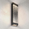 ASD LED 18 Inch Bubble Glass Wall Light Fixture | 22W 520LM 3000K-5000K 100-277V | 3CCT, Waterproof, Dimmable, Up-Down Glow, ETL Listed | Exterior Flush Mount Sconce, Outdoor-Indoor Lighting | Black