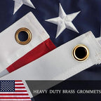 American Flag 4x6ft Long Lasting for Outside, Heavy Duty Nylon, Embroidered Stars, Brass Grommets, Perfect for Outdoor US Flags Show Your Patriotism