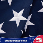 American Flag 3x5 ft Ultra Durable Series, Heavy Duty Spun Polyester, High Wind Fade Resistant US/USA Flags with Embroidered Stars & Sewn Stripes, Perfect for Outdoor Display