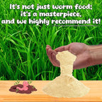 Food for Worms - Mineral-Rich Earthworm Chow, Boosts Composting Efficiency and Promotes Healthy Worms - Nutrient Blend Worm Food for Nightcrawlers & Red Wigglers, 5 Pound