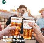 ECO SOUL 100% Compostable, Disposable Party Cups | Eco-friendly Party Cups | (200 Count, 16 oz Cold Cups)