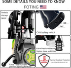 2025Upgraded Pressure Washer 4300PSI with 4 Quick Connect Nozzles, Inlet Hose & Filter& Foam Cannon for Cars/Fences/Driveways/Home Cleaning, Green