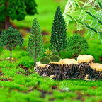 30 Pieces Model Trees Mixed 1.7-6 inch Fake Miniature Trees and Artificial Moss Rocks Diorama Architecture Mini Tress for Crafts Building Model Railway Scenery Landscape Supplies