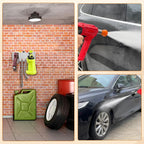 Pressure Washer Foam Cannon Holder, Power Washer Gun Snow Foam Lance 1/4" Quick Connect Tool Organizer, Wall Mounted Nozzle Tips and Wand Extension Kit Storage Rack of Car Wash Accessories