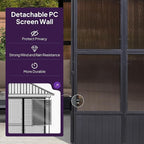 PURPLE LEAF 12' X 14' Sunroom Patio Hardtop Gazebo Double Top Galvanized Steel Screen House Aluminum Sun Room Outdoor Solarium for Garden Backyard and 24 Solar String Light