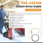 Aifeier ET 946-04230B Clutch Drive Cable, Auger Clutch Cable for MTD Cub-Cadet Crafts-Man Snowblower Parts 946-04230 946-04230A 746-04230 746-04230A 746-04230B (2-Pack)