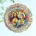 FLAGWIX Christmas Sacred Heart Wind Spinners Outdoor - 3D Stainless Steel Metal Wind Spinners 12 in - Christian Gifts for Women Faith, Virgen De Guadalupe Gift Ideas, Religious Gifts for Mom Grandma
