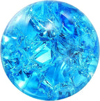 uxcell 30mm/1.2" Crystal Sphere Ball Ice Cracked Glass Solid Decorative Sphere Crystal Ball Prop Ornament for Feng Shui Divination Fortune Telling Tabletop Fountain Decoration, Lake Blue