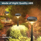 Linkind Solar Pathway Lights 4 Pack, Solar Lights Outdoor, Warm White Path Waterproof for Walkway Yard Landscape Garden