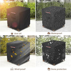 okcool Patio Wicker Side Table Cover,Waterproof Square Patio Small Side Table Cover,Suitable for 3-Piece Outdoor Wicker Patio Bistro Set Side Table,22W x 22D x 18H inch