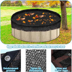 28ft Round Leaf Net Pool Covers for Above Ground Pool - Winter Cover Mesh Cover，29.5ft Mesh Swimming Pool Cover，Pool Safety Net Fits 28FT Above Ground Pools,Cover Size: 29.5 X 29.5 FT（Square）