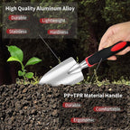 Gardening Tool Set, 8 Pieces Aluminum Heavy Duty Gardening Kit with Ergonomic Handles, Gardening Bag, Ideal Gardening Tool Set - Gifts for Men and Women