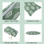 FUNHOME Outdoor Indoor Lumbar Pillow Covers ONLY, Water-Repellent Patio Lumbar Cushion Cases 12” x 20”, Decorative Throw Pillowcase Shell for Couch Patio Garden Furniture Use -Fair Green