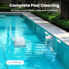Poolmate Hydro 3S Cordless Robotic Pool Vacuum for Inground Pools, 4 Cleaning Modes, App Control, 300 Mins ECO Mode, Smart Navigation S-Path, 4.1L Large Filter Basket, Ideal for Aboveground Pools