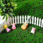 Kigley 6 Pcs 40 Inch Fairy Fence Wood Miniature Garden Picket Fence Decorations for DIY Plant Pot House Home Dollhouse Outdoor Diorama Project(White,Brown)