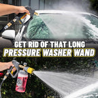 Chemical Guys Snubby Pressure Washer Gun with Foam Cannon Attachment - Short Handle for Gas and Electric Pressure Washers, Ideal for Car Washing, Detailing, and Home Cleaning Projects