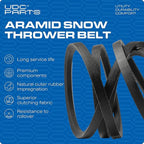 UDC Parts Snow Thrower Auger Belt 954-04050A / Aramid Cord / 35.00 inches/for MTD Murray Craftsman 954-0101 754-0101 754-04050A 581264 581264MA