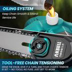 Anbull 2-IN-1 Cordless Pole Saw & 6 Inch Brushless Mini Chainsaw with 2x 4.0Ah Battery, Electric Pole Saws for Tree Trimming, with 15.5ft Max Extension Pole for Tree Branches Wood Cutting