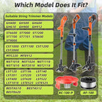 19 Pcs AF-100 Weed Eater Strings Compatible with Black and Decker Weed Eater, 0.065’’ AFS Automatic Feed Replacement Spool, 16 Pcs Spools(480ft Total), 3 Pcs RC-100-P Trimmer Caps and Springs