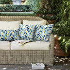 LVTXIII Outdoor Throw Pillows 18x18 Patio Waterproof Square Pillows with Piping Fade Resistant Accent Pillow for Spring Summer Garden Decoration, Set of 2, Leaves Multi