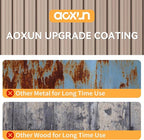 Aoxun 7x5 FT Outdoor Storage Shed with Floor Garden Metal Shed with Lockable Door Outdoor Large Shed for Tool, Garbage Can, Bike, Mower, Brown