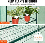 VEVOR Walk-in Green House, 55.5 x 29.3 x 80.7 inch, Portable Greenhouse with Shelves, High Strength PE Cover with Roll-up Zipper Door and Steel Frame, Set Up in Minutes, for Planting and Storage