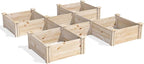 Greenes Fence Original Pine Raised Garden Bed, X Shape, 6' x 6' x 10.5" - Made in USA with American Pine