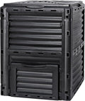 Large Garden Compost Bin, 80 Gallon (300L) Outdoor Composter Tumbler from BPA-Free Material for Fast Creation of Fertile Soil, Lightweight, Easy Assembly and Kitchen Waste Composting