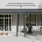 Gazebo Connector Kit - for 12ft Width Wall Mounted Gazebos, Durable Steel Expansion Linker, Rustproof & Easy Assembly for 12'x20' Lean to Gazebos