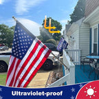 American Flag 4x6 ft Ultra Durable Series, Heavy Duty Spun Polyester, High Wind Fade Resistant US/USA Flags with Embroidered Stars & Sewn Stripes, Perfect for Outdoor Display