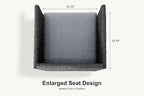 PURPLE LEAF 9 Pieces Outdoor Patio Dining Set Modern Large Weather-Resistant Table and Aluminum Chairs with Olefin Fabric Cushions for Garden Backyard Deck Furniture Grey