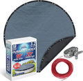 Winter Swimming Pool Cover for 18 ft Aboveground Round Pool Size, Durable Choice Series, Solid Material, Color - Blue Stone, Pool Cover Choice 3418-4CHOICE