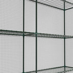 Outsunny 8' x 6' x 7' Walk-in Greenhouse, PE Cover, 4-Tier Shelves, Steel Frame Hot House, Roll-Up Zipper Door for Flowers, Vegetables, Saplings, Tropical Plants, White