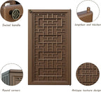 Indoor Outdoor Storage Cabinet Waterproof with 1 Shelf, Plastic Outdoor Storage Cabinets for Patio/Garden/Backyard, Size 34.3''L*15''W*36.2''H(Brown)