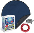 Winter Swimming Pool Cover for 18 ft Aboveground Round Pool Size, Top Choice Series, Solid Material, Color - Cobalt Blue, Pool Cover Choice 2018-4CHOICE