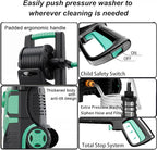 2025New Pressure Washer 4800PSI, 34" Tall, 4 Quick Connect Nozzles,Inlet Hose&Filter&500mlFoam Cannon for Cars/Fences/Driveways/Home Cleaning,Blue