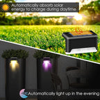 Solar Pool Side Lights 4-Pack, Color Changing Waterproof Light up Swimming Pool Accessories Night, Outdoor LED Deck Lights for Stairs, Step, Fence, Yard, Patio, and Pathway Decor