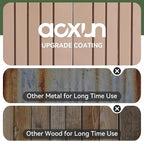 Aoxun 10 x 12FT Shed with Base Utility Garden Galvanized Steel Shed with Lockable Door & Sloped Roof Metal Sheds Outdoor Storage for Garden, Backyard, Patio and Backyard (Brown/Base Included)