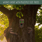 Tree Bark Monster Yard Decor, Bark Face Tree Person Decor for Garden and Halloween