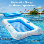 HeySplash Pool Lounger Float for Adult, Inflatable Pool Floats Bed Cooling Contour Lounger Rafts, Water Rafts for Lake, Outdoor Beach Pool Party