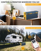 3000W Pure Sine Wave Power Inverter DC 12V to 110V 120V with Fast Charging Type-C& 3 USB Ports LCD Display Remote Controller Power Inverters for Vehicles,RV,Truck,Home,Off-Grid Solar System