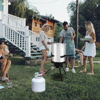 Outvita 30 Qt Turkey Deep Fryer & 10QT Fish Fryer Kit w/Baskets,Aluminum Fish & Seafood Boiler Steamer with 54,000 BTU Propane Gas Burner Stand Injector Thermometer Hose, Ideal for Outdoor Fry