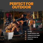 Slinky Stove Smokeless Fire Pit for Outdoor Wood-Burning - 17-Inch Patented Collapsible Firepit with Cooking Grill - Portable Stainless Steel Solo Pit for Camping, Backyard, Patio Bonfires
