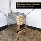 WILLOWYBE Portale Outdoor Sauna Set with Sauna Tent, Sauna Wood Stove, Cover Protection for Dry Sauna, Cooking for Family and Friends
